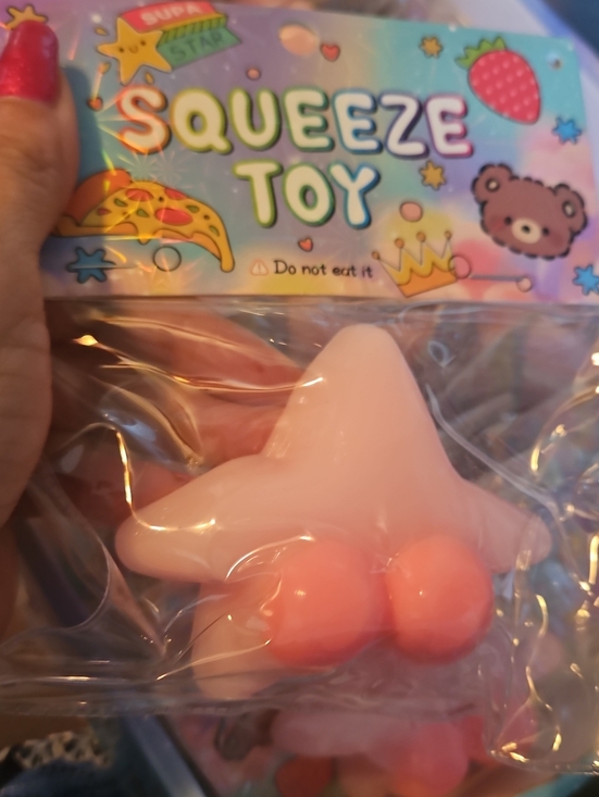 Accessories - Squeeze Toy Star Stress Reliever - Pink